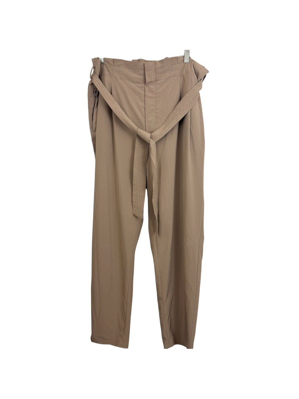 Athleta Skyline Pant II Belted Pleated Tapered Size 16 Beige Khaki 530640-03